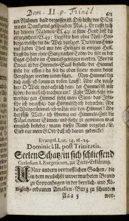 Evangel. Luc. 14, 16-24. Dominica II. post Trinitatis.