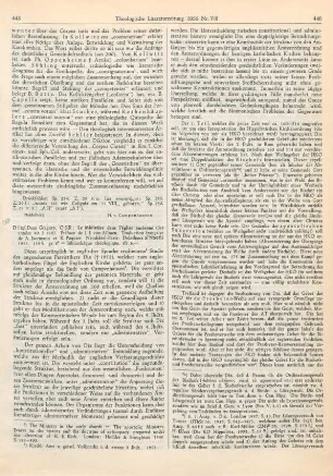 445-449 [Rezension] Dix, Gregory, Le ministère dans l'eglise ancienne
