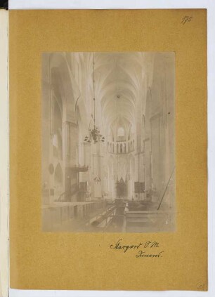 Marienkirche, Stargard: Innenansicht (aus: Skizzen- und Fotoalbum 28)
