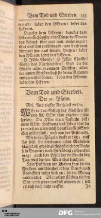 Vom Tod und Sterben.