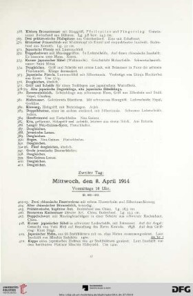 Zweiter Tag: Mittwoch, den 8. April 1914 (Nr. 402-653)