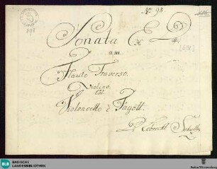 Sonatas - Mus. Hs. 898 : fl, vl, vlc, fag; D; GroT 3938-D