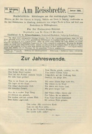 Nr. 1. Januar 1906.