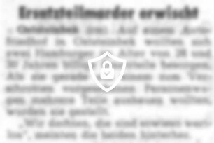 Ersatzteilmarder erwischt