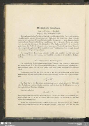 Physikalische Grundlagen