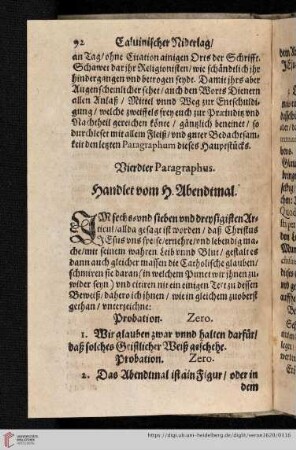 Vierdter Paragraphus