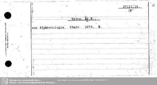 Bethe, Dr. W.