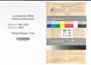 Entnazifizierung Paul Ohligschlaeger , geb. 30.11.1896 (Polizeibeamter)