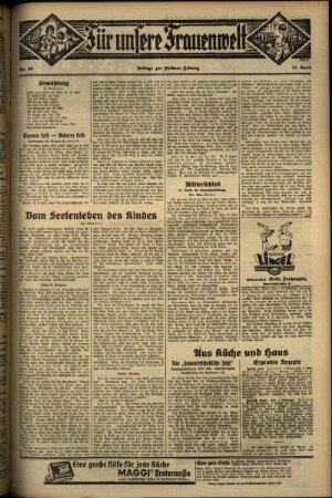 Zweite Ausgabe vom Donnerstag, den 11. April 1935.