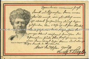 Patriotische Postkarte mit Porträt von Auguste Viktoria