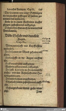 Blöde Gesicht und dunckele Augen. Cap. 82.