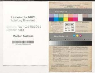 Entnazifizierung Matthias Mueller , geb. 03.09.1886 (Maschinist)