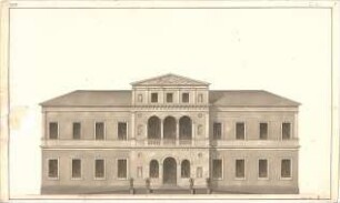 Métivier, Jean Baptiste; Eingangsfassade eines Palais - Ansicht