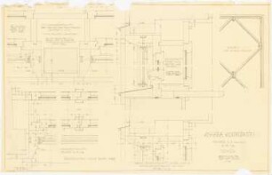 Gesamtbebauungsplan Ankara Ankara Kooperatifi. Haustypen: Generelle Werkplanung, Details Fenster und Fenster mit Vergitterung, horizontaler und vertikaler Schnitt, Ansicht Gitterkonstruktion 1:1