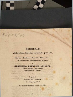 Meletemata philosophiam historiae universalis spectantia, 1