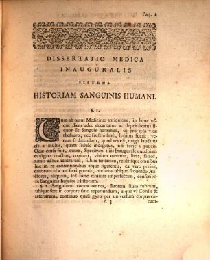 Diss. med. inaug. sistens historiam sanguinis humani
