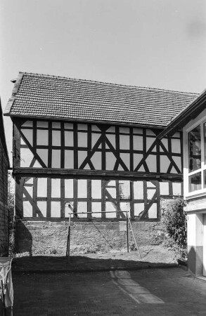 Scheune (Scheune, Fachwerk); Allendorf, Schulstraße 4