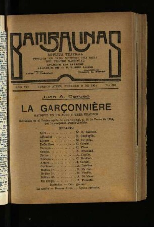 La garçonnière : sainete en un acto y tres cuadros