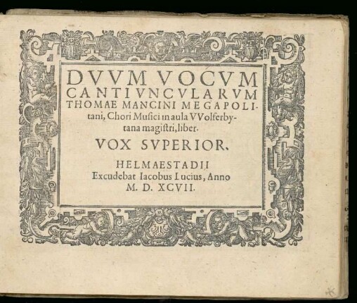Duette und Bicinien, vokal und instrumental, lat. dt. frz. Vox Superior