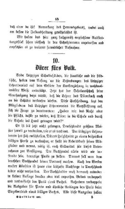 Dürer fürs Volk