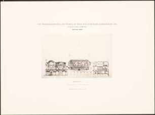 Reichstag, Berlin Zweiter Wettbewerb: Querschnitt (aus: Die preisgekrönten Entwürfe zu dem neuen Reichstagsgebäude, Berlin 1882)
