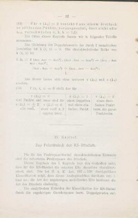 IV. Kapitel. Das Polardreieck des KS-Büschels.