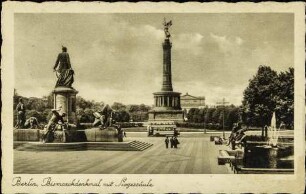 Berlin, Bismarckdenkmal mit Siegessäule