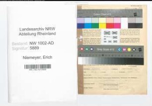 Entnazifizierung Erich Niemeyer, geb. 03.12.1900 (Verw.Inspektor)