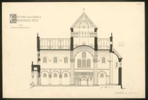 Übung Mittelalterliche Baukunst: Romanische Kirche. Schnitt 1:50