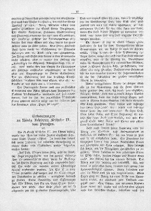 Erinnerungen an König Friedrich Wilhelm IV. von Preußen