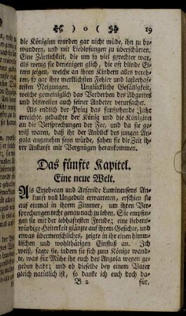 Das fünfte Kapitel. Eine neue Welt.