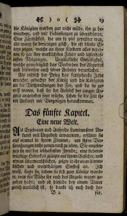 Das fünfte Kapitel. Eine neue Welt.