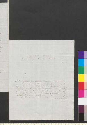 Brief von Hanisch an Goethe, Johann Wolfgang von