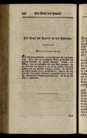 Der Brief des Paulus an den Philemon.