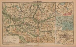 Provinz Brandenburg, Bodenbenutzung und Industrie, Sprachgebiete, Verkehrskarte v. Berlin u. Umgegend