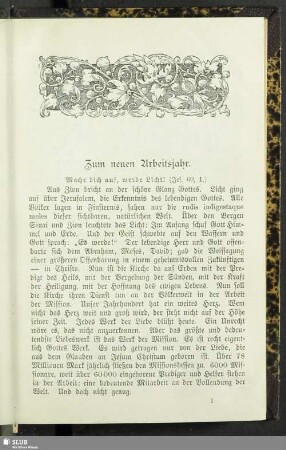 Zum neuen Arbeitsjahr