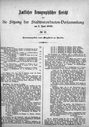 No 22, 1. Juni 1882