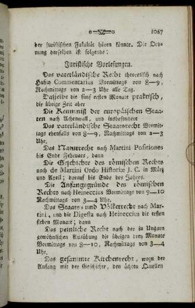Juristische Vorlesungen.