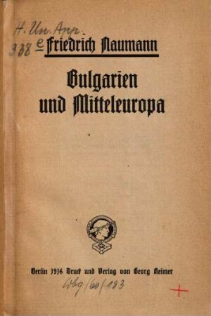 Bulgarien und Mitteleuropa