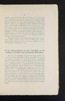 III. Die Choleravibrionen in ihrer Beziehung zu der örtlichen, zeitlichen und individuellen Disposition.