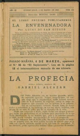 1925009381: La profecía : novela inédita