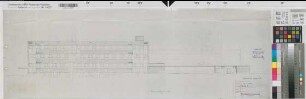 Münster (Münster) Neubau des Chemischen Landesuntersuchungsamtes Südansicht 1958 1 : 100 33 x 98 Pause Staatshochbauamt Münster Regierung Münster Nr. 34048