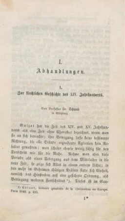 3-55 Zur kirchlichen Geschichte des XIV. Jahrhunderts