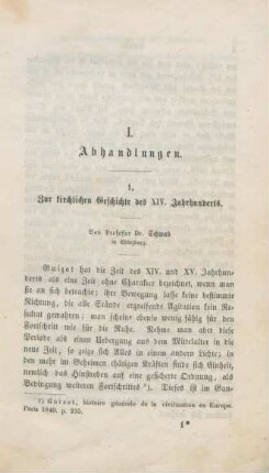 3-55 Zur kirchlichen Geschichte des XIV. Jahrhunderts