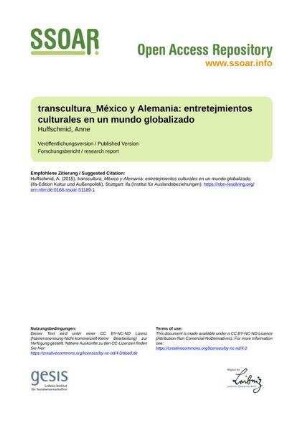 transcultura_México y Alemania: entretejmientos culturales en un mundo globalizado