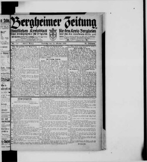 Bergheimer Zeitung. 1905-1943