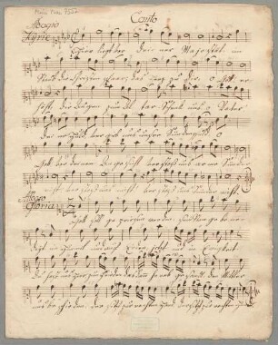 Masses, V (3), org, Es-Dur - BSB Mus.ms. 7557 : [org, heading left side, modern addition with pencil:] [Deutsche Messe, Es-Dur]