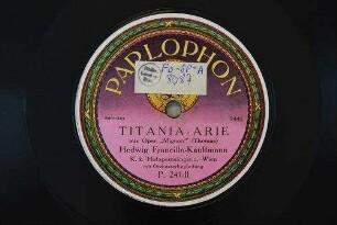 Titania-Arie : aus Oper "Mignon" / (Thomas)