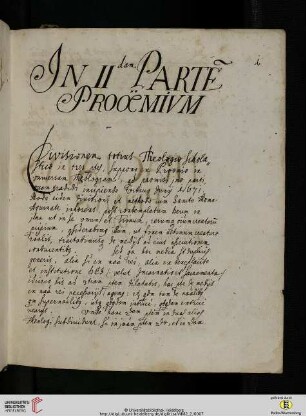 Eugenius Speth, Theologia scholastica tripartita, Kollegmitschrift des Dionysius Rettich