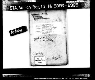 Hausiererkonzessionen für Einwohner aus dem Amt Weener: Jan P. Lichtenberg aus Boen, Fleisch